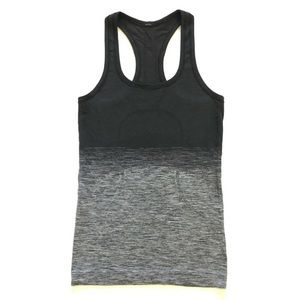 Lululemon black and grey swiftly tank top.